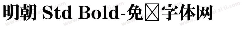 明朝 Std Bold字体转换